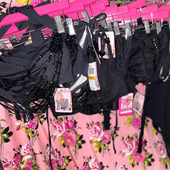 Betsey Johnson cabaret burlesque black bikini - Picture 3 of 17